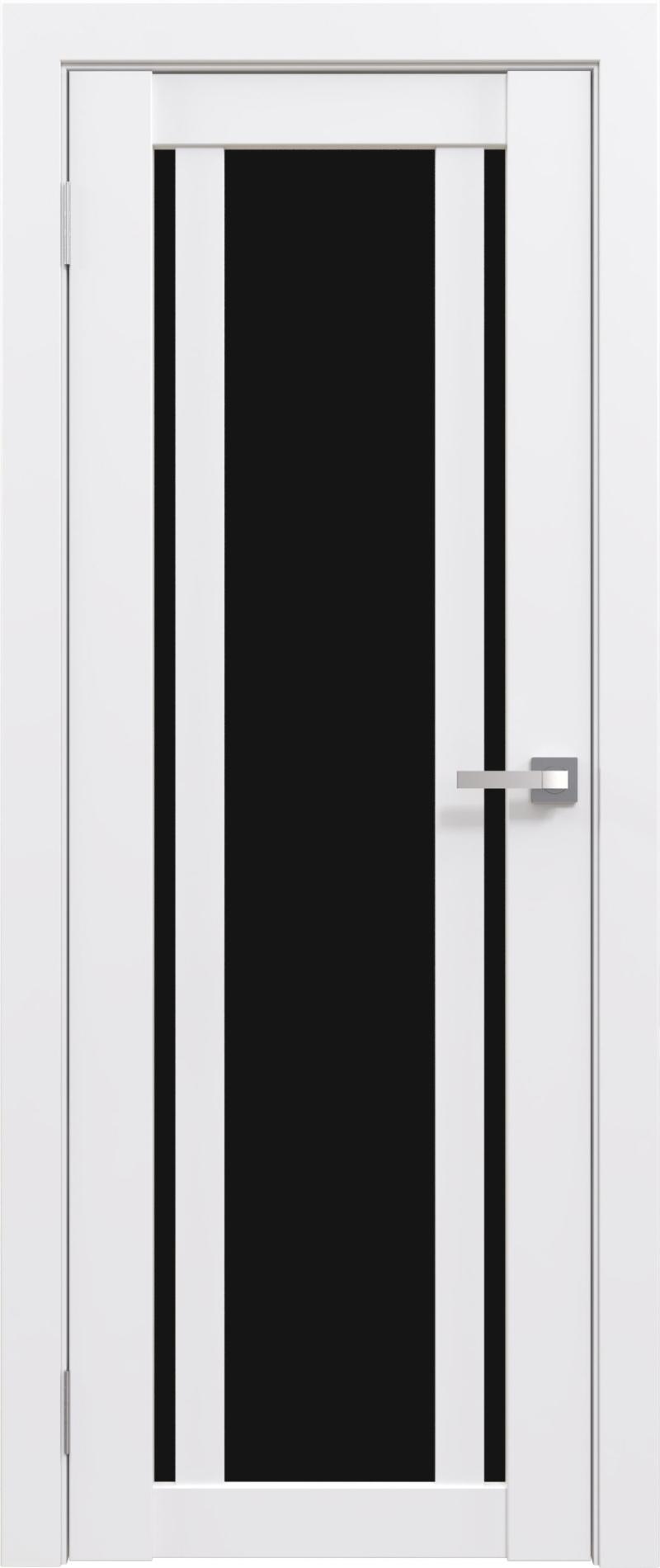 Межкомнатная дверь «ФЛЭШ ЭКО» 11 (Чёрное/белое стекло)