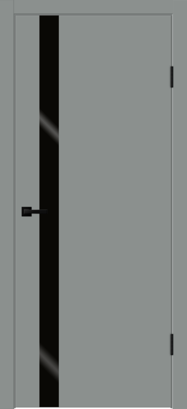 Межкомнатная дверь EMALUX GALANT со стеклом Z1 без притвора Серый агат