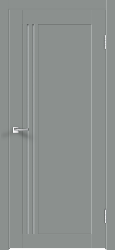 Межкомнатная дверь EMALUX XLINE 8 со стеклом без притвора Серый агат