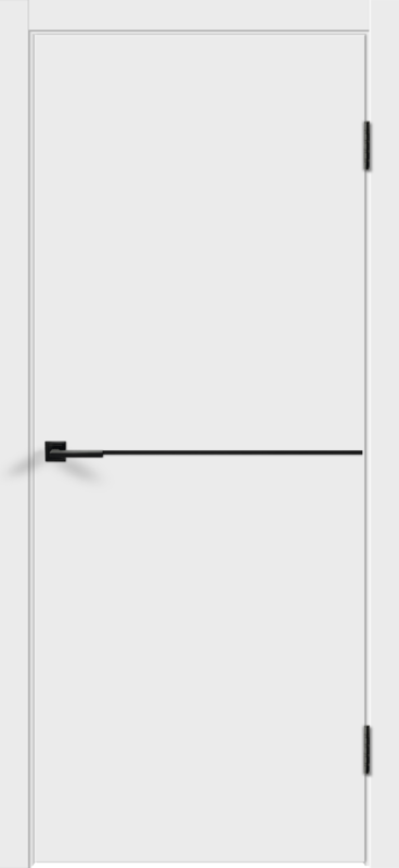 Межкомнатная дверь эмаль FLAT H1 глухое без притвора Белый