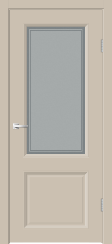Межкомнатная дверь EMALUX ALTO 21 со стеклом 2V без притвора Кварцит