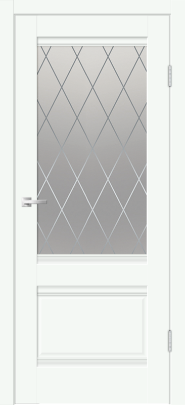 Межкомнатная дверь EMALUX ALTO со стеклом 2V без притвора Эльбрус
