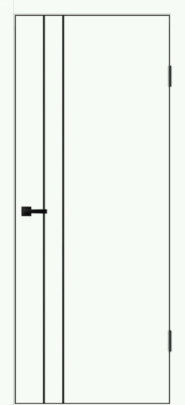 Межкомнатная дверь EMALUX TECHNO BLACK облегченное M2 глухое Белый опал