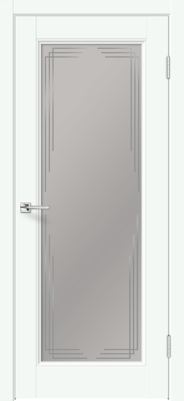 Межкомнатная дверь EMALUX VILLA со стеклом 4V без притвора Эльбрус