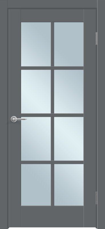 Межкомнатная дверь EMALUX ALTO 13 со стеклом без притвора Вулкан