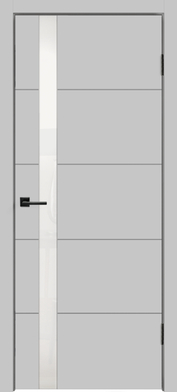 Межкомнатная дверь эмаль SCANDI F со стеклом Z1 без притвора Светло-серый