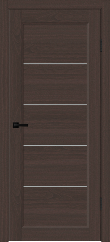 Межкомнатная дверь SOFTWOOD STYLE 1 со стеклом без притвора Орех американский шоколад