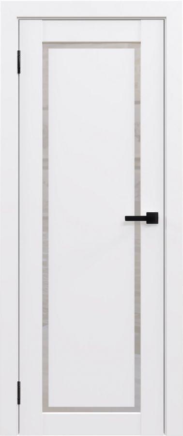 Межкомнатная дверь «ФЛЭШ ЭКО КЛАССИК» 01 Парящая филёнка / Матовое стекло (Цвет — Белый)