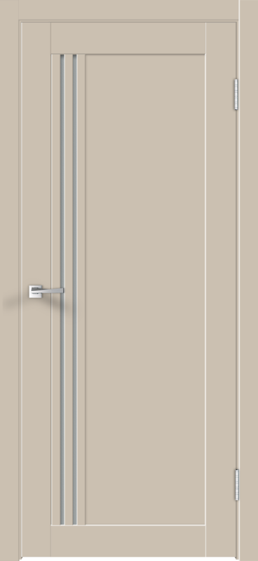 Межкомнатная дверь EMALUX XLINE 8 со стеклом без притвора Кварцит