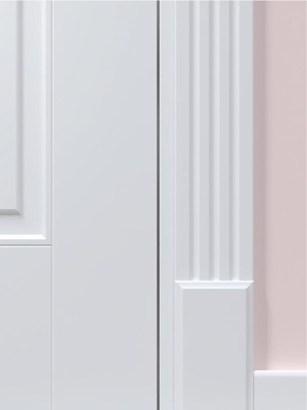 Межкомнатная дверь эмаль SCANDI глухое 3P без притвора Белый