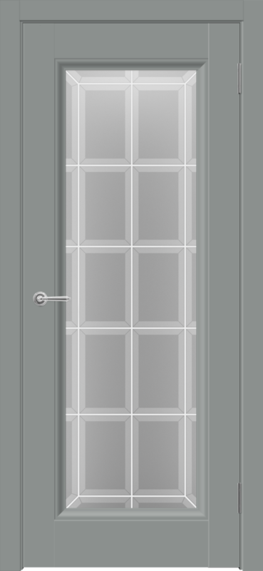 Межкомнатная дверь EMALUX ALTO 9 со стеклом без притвора Серый агат