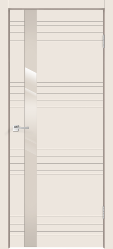 Межкомнатная дверь эмаль SCANDI N со стеклом Z1 без притвора Слоновая кость