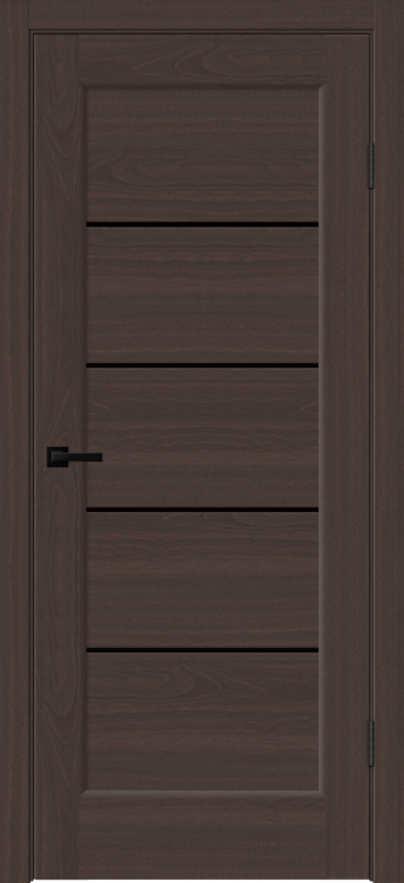 Межкомнатная дверь SOFTWOOD PREMIER 1 со стеклом без притвора Орех американский шоколад