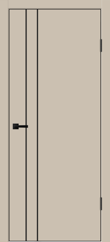 Межкомнатная дверь EMALUX TECHNO BLACK облегченное M2 глухое Кварцит