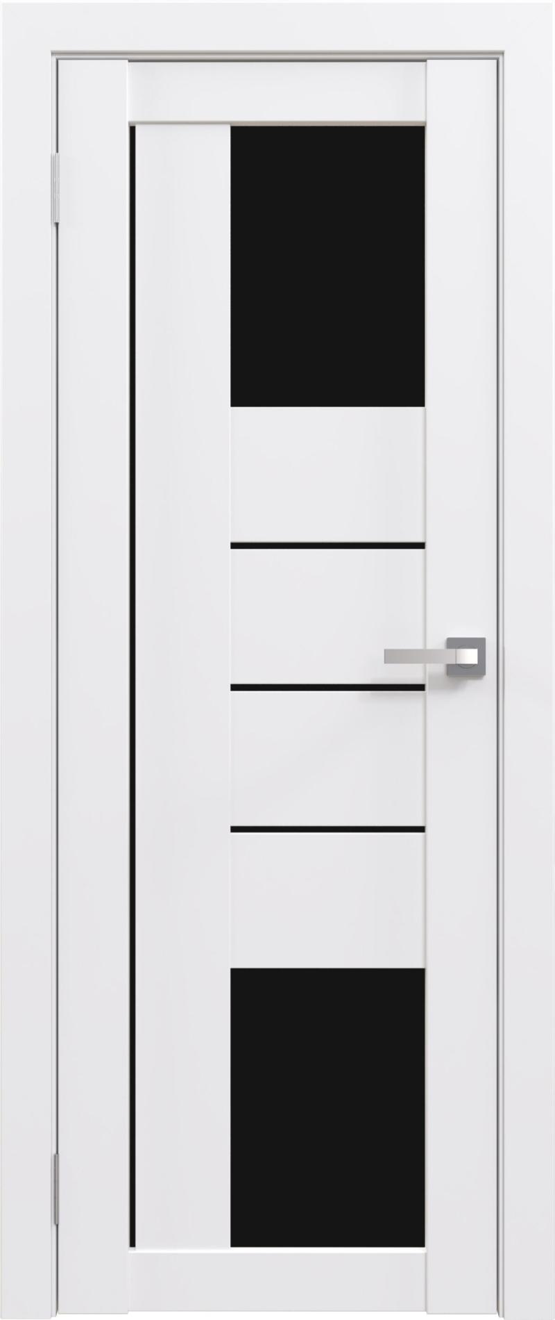 Межкомнатная дверь «ФЛЭШ ЭКО» 21 (Чёрное/белое стекло)