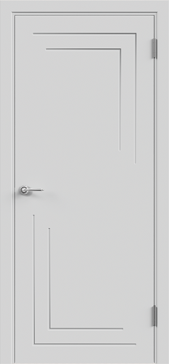 Межкомнатная дверь эмаль GEOMETRY 1 глухое без притвора Светло-серый