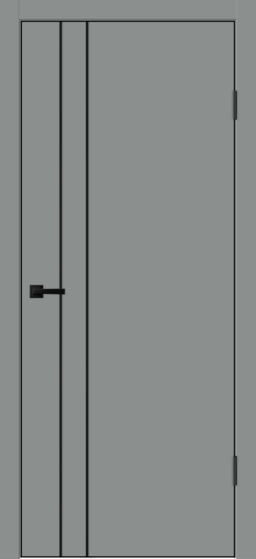 Межкомнатная дверь EMALUX TECHNO BLACK облегченное M2 глухое Серый агат