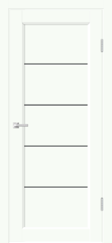 Межкомнатная дверь EMALUX STYLE 1 со стеклом без притвора Белый опал