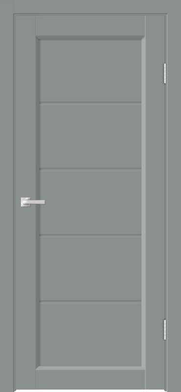 Межкомнатная дверь EMALUX STYLE 1 глухое без притвора Серый агат