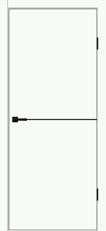 Межкомнатная дверь EMALUX TECHNO BLACK облегченное FH1 глухое Белый опал